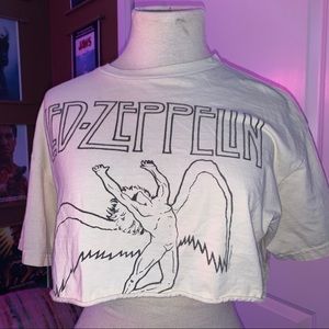 Led Zeppelin band crop top